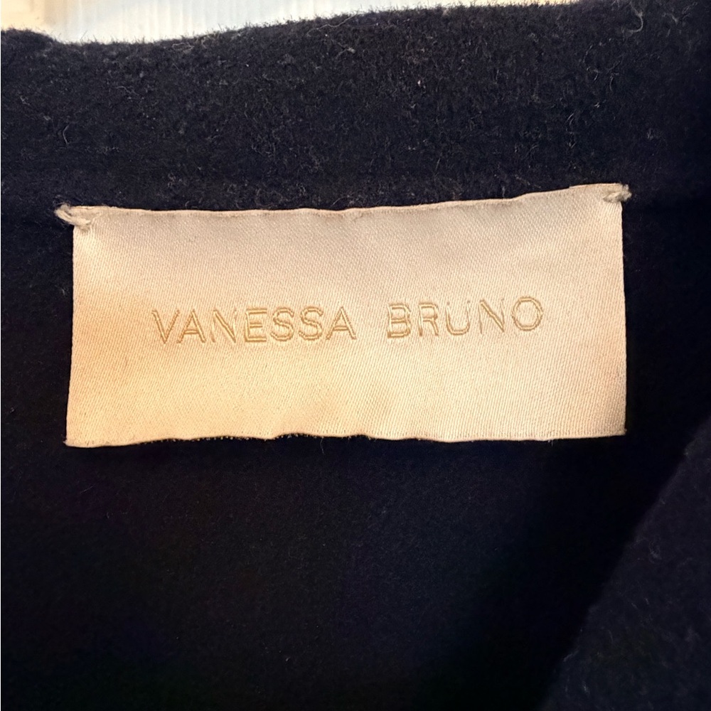 Barely worn Vanessa Bruno Navy Wool Hooded Jacket - Picture 6 of 9